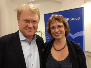 Lars Adaktusson soom toppar EU-listan, här tillsammans med Gudrun Brunegård som är Kalmar läns representant på listan