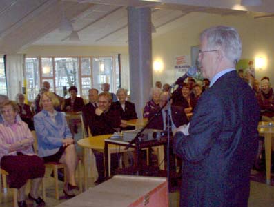 Alf Svensson talade om etikens betydelse för ett gott samhälle. (Foto: Håkan Johansson)