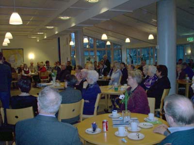 120 Kristdemokrater från hela Värnamo kommun hade samlats för att fira Kristdemokraternas 40 år i värnamopolitikens centrum. (Foto: Håkan Johansson)