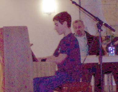 Christoffer Rubensson spelade piano. (Foto: Håkan Johansson)