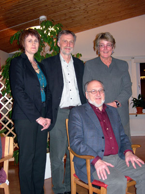 Kerstin Sneath, Gunnar Crona, Margareta Lindahl och Christer Fjordevik. (Foto: Håkan Johansson)