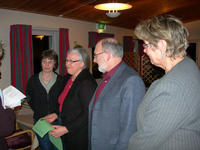 Monica Johnsson, Lena Freij, Christer Fjordevik och Margareta Lindahl. (Foto: Håkan Johansson)