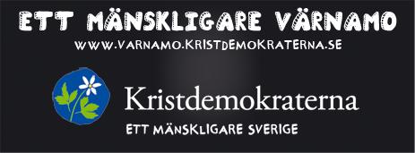 Ett mänskligare Värnamo. www.varnamo.kristdemokraterna.se. Kristdemokraterna ett mänskligare Sverige.