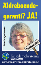 Äldreboendegaranti? Ja! Monica Johnsson. Familjens röst. Kristdemokraterna Värnamo. varnamo.kristdemokraterna.se