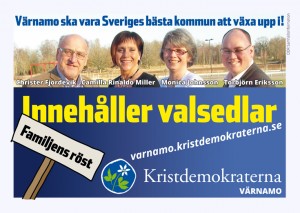 Värnamo ska vara Sveriges bästa kommun att växa upp i! Innehåller valsedlar. Familjens röst. varnamo.kristdemokraterna.se Kristdemokraterna Värnamo