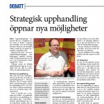 Strategisk upphandling öppnar nya möjligheter, tidningen Kristdemokraten (nr 36/2013)