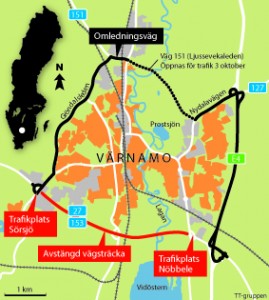 Ljussevekaleden bidrar till att snabba på färdigställandet av riksväg 27 förbi Värnamo