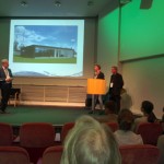 Stina Gof och Lars Rosborg ger goda exempel från Värnamo kommun på klimatdagen. (Foto: Håkan Johansson)