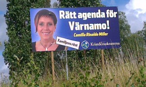 Känner mig rätt nöjd med mig själv - jätteaffischen med Camilla blev riktigt läcker... (Foto: Håkan Johansson)