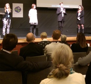 Fullsatt på seminariet om integration med Emma Henriksson och gäster. (Foto: Håkan Johansson)