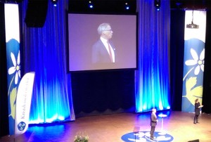 Nu börjar Göran Hägglund sitt sista partiledartal till oss kommun- och landstingspolitiker. (Foto: Håkan Johansson)