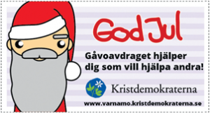 God Jul. Gåvoavdraget hjälper dig som vill hjälpa andra! Kristdemokraterna. www.varnamo.kristdemokraterna.se