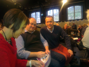 Camilla Rinaldo Miller, Torbjörn Eriksson och Patrik Ekwall deltog i valarbetarutbildningen i Göteborg. (Foto: Håkan Johansson)