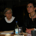 Presidiet, Lena Freij (sekreteterare) och Camilla Rinaldo Miller (ordförande) ledde årsmötet med säker hand. (Foto: Håkan Johansson)