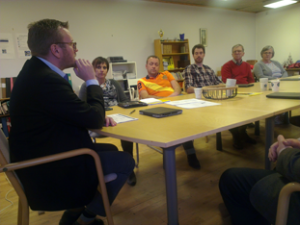 Andreas Sturesson (KD), Kommunalråd i Jönköping, inspirerar Värnamos kristdemokrater att vinna val. (Foto: Håkan Johansson)