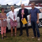 Kristdemokraternas toppkvartett i riksdagsvalet Irene Oskarsson, Maria Larsson, Stefan Attefall och Andreas Carlson på besök i Värnamo vill rädda ungdomsjobben från de rödgrönas klåfingrighet.
