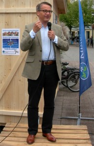 Göran Hägglund talade bland annat om århundradets sjukvårdsreform, det vill säga att ge staten mer inflytande över den specialiserade sjukvården. (Foto: Håkan Johansson)