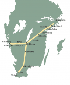Sverigeförhandlingen presenterade Sveriges första höghastighetsjärnväg och att den ska dras via Värnamo. (Bild: Sverigeförhandlingen)