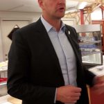 Riksdagsledamot Magnus Oscarsson talade på höstfesten. (Foto: Gunnar Crona)