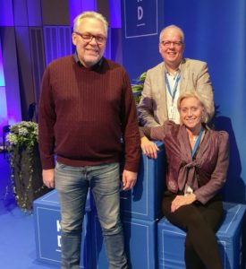 Från partiavdelningen i Värnamo kommun var Arnold Carlzon, Svensbygd, Håkan Johansson, Värnamo och Camilla Rinaldo Miller, Bredaryd, med på Kristdemokraternas Riksting i Uppsala. (Foto: Stina Sinclair)