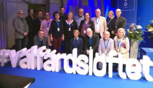 Nästan alla rikstingsombud från Jönköpings partidistrikt samlade. (Foto: Stina Sinclair)