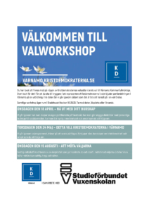 Program för Valworkshop 2018.