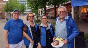 Kristdemokrater på sta'n fick höra mycket gott om Ebba Busch Thors tal till nationen. (Foto: Pär Persson)