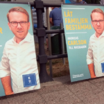 Några av Kristdemokraternas valaffischer i valrörelsen 2018. (Foto: Håkan Johansson)