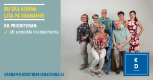 DU SKA KUNNA LITA PÅ VÄRNAMO! KD PRIORITERAR: * att utveckla kransorterna. https://varnamo.kristdemokraterna.se #välfärdslöftet