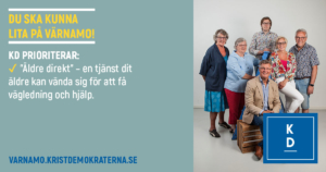 DU SKA KUNNA LITA PÅ VÄRNAMO! KD PRIORITERAR: * ”Äldre direkt” – en tjänst dit äldre kan vända sig för att få vägledning och hjälp. https://varnamo.kristdemokraterna.se #välfärdslöftet