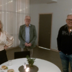 Den kristdemokratiska kommunfullmäktigegruppen var också reducerad. Camilla Rinaldo Miller, Håkan Johansson och Arnold Carlzon. (Foto: Agnes Johansson)
