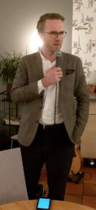 Andreas Carlson, gruppledare i Riksdagen, var årsmötestalare. (Foto: Håkan Johansson)