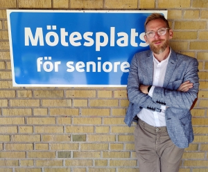 Kristdemokraternas vice partiledare Jakob Forssmed besökte Mötesplats Expo. (Foto: Håkan Johansson)