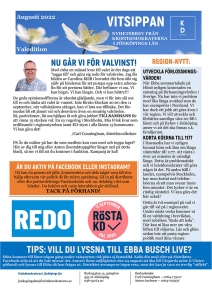 Medlemsbladet Vitsippan, augusti 2022 - valedition.