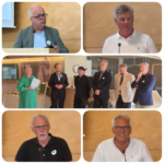 Kristdemokrater i budgetdebatten och vernissage. (Foto: Håkan Johansson och Tobias Pettersson)
