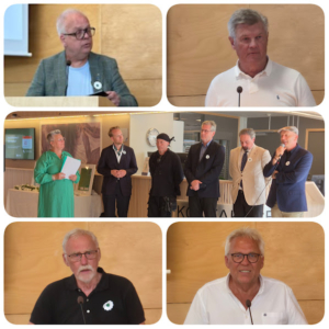 Kristdemokrater i budgetdebatten och vernissage. (Foto: Håkan Johansson och Tobias Pettersson)