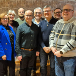 Några ur den nyvalda styrelsen: Margareta Svensson, Sanja Mikulic, Margareta Lindahl, Magnus Karlsson, Ibrahim Candemir, Arnold Carlzon, Stig Claesson, Patrik Ekwall, Håkan Johansson och Gunnar Crona. (Foto: Monica Johnsson)