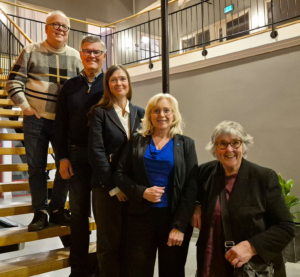 Topp 5 på Kristdemokraternas kommunvalsedel: Håkan Johansson (2), Stig Claesson (4), Jenny-Anne Hugosson (3), Camilla Rinaldo Miller (1) och Margareta Lindahl (5). (Foto: Emanuel Aspler)